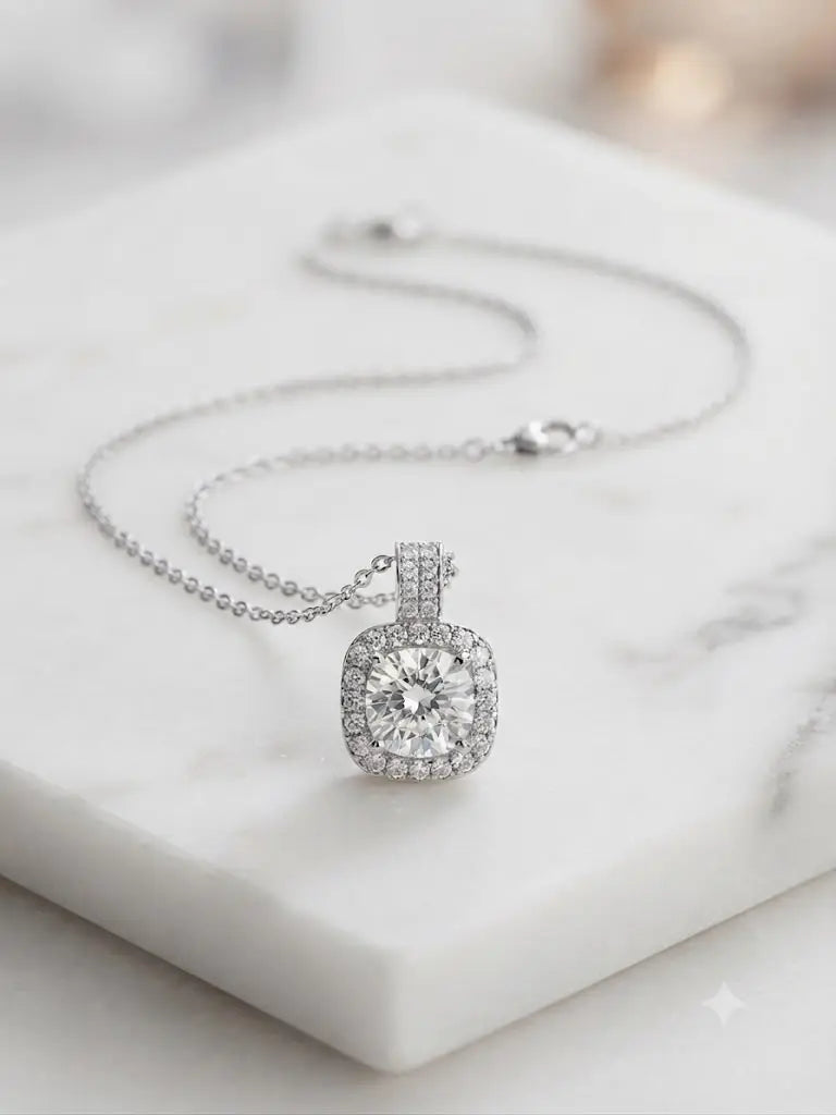 AAA+ Certified, Quality Sterling Silver-925, Gem Cubic Zirconia, Chain 18”, Weight 4.4 grams, ABC-SZ-2